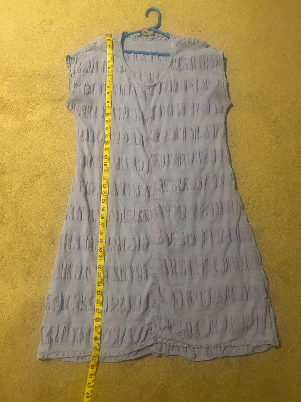 Flax Lavender Textured Short Sleeve Midi Dress - Picture 5 of 6